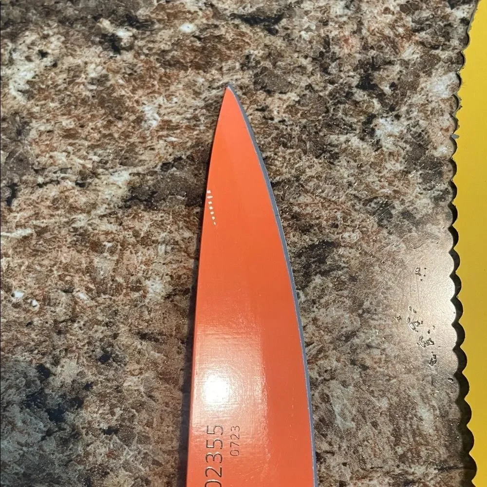 Cuisinart 4-Piece Kitchen Knife Set With Sheaths Orange Yellow‎ Blue Turquoise